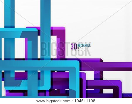 Rectangle tube elements, 3d background