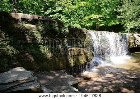 A waterfall at Nerstrand Big Woods State Park in Minnesota