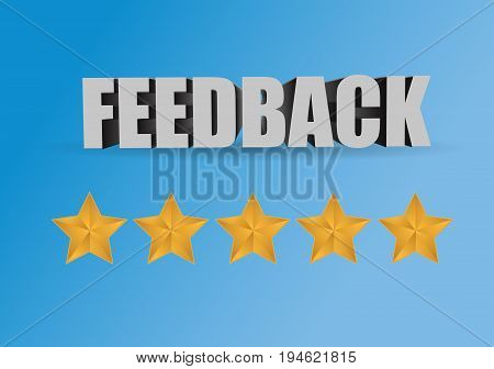 Positive Feedback Sign Concept Illustration Over A Blue Background