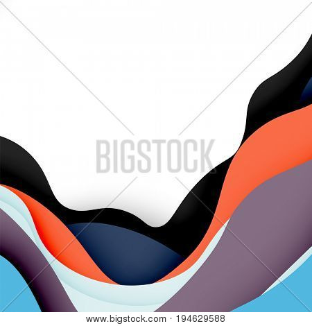 3d abstract background with cut shapes, business presentation, flyer template