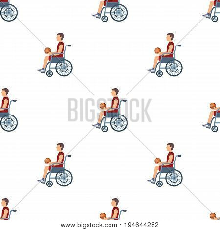 Basketball player disabled.Basketball pattern icon in cartoon style vector symbol stock illustration .