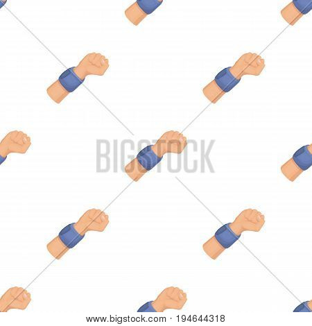 Arm with bandage.Basketball pattern icon in cartoon style vector symbol stock illustration .