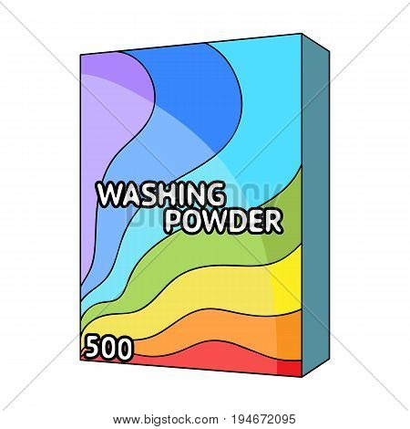 Washing powder. Dry cleaning single icon in cartoon style vector symbol stock illustration .