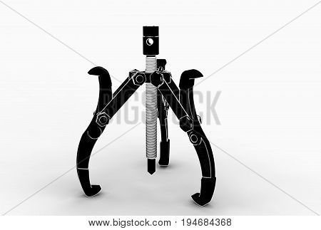 3d illustration of bearing puller isolated on white