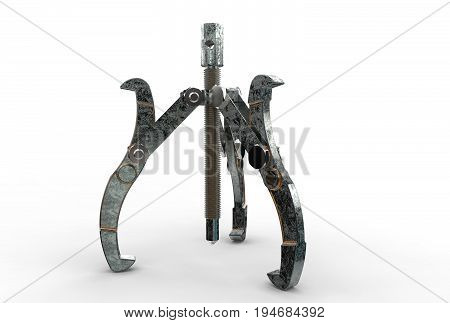 3d illustration of bearing puller isolated on white