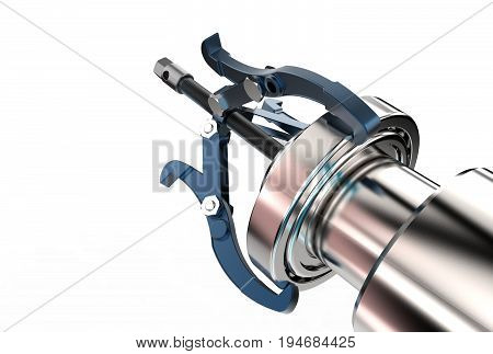 3d illustration of bearing puller isolated on white