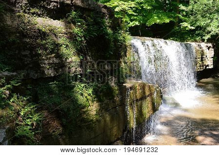 A waterfall at Nerstrand Big Woods State Park in Minnesota