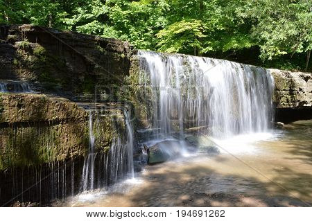 A waterfall at Nerstrand Big Woods State Park in Minnesota
