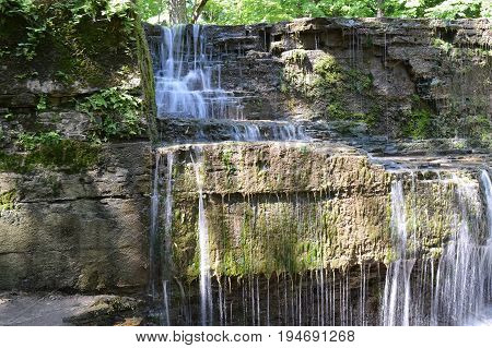 A waterfall at Nerstrand Big Woods State Park in Minnesota