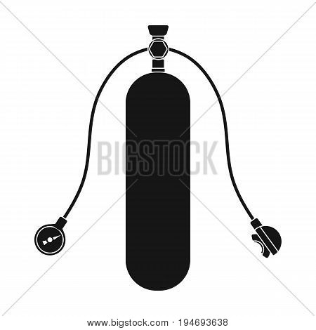 Balloon for diving.Extreme sport single icon in black style vector symbol stock illustration .