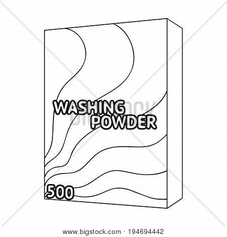 Washing powder. Dry cleaning single icon in black style vector symbol stock illustration .