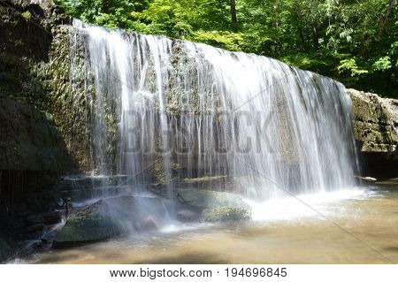 A waterfall at Nerstrand Big Woods State Park in Minnesota