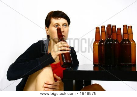 Mujeres con una cerveza