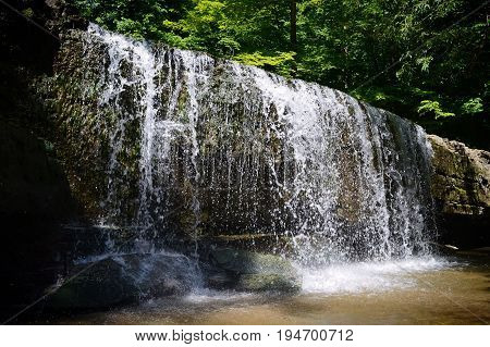A waterfall at Nerstrand Big Woods State Park in Minnesota