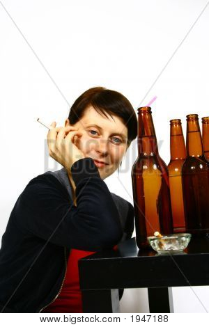 Mujeres con una cerveza
