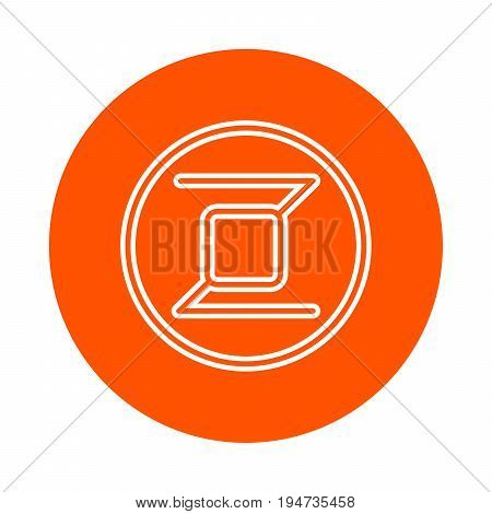 Modified symbol of digital crypto currency Zerocoin monochrome round line icon flat style simple color change