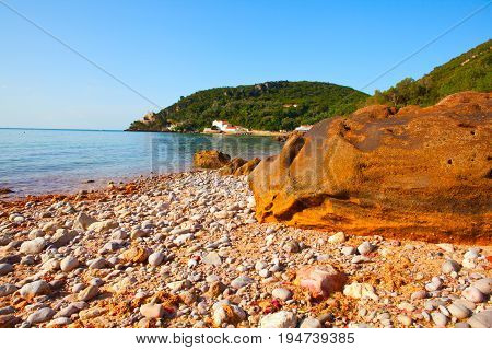 Portinho da Arrabida - beach in the Parque Natural da Arrabida Setubal Portugal