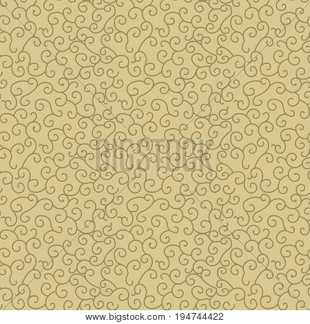 Seamless Background Retro Oriental Spiral Curve Vine Chintz Pattern