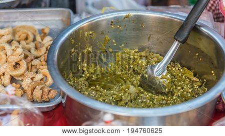 Chili Sauce, Chili Paste Or Pepper Sauce In Market