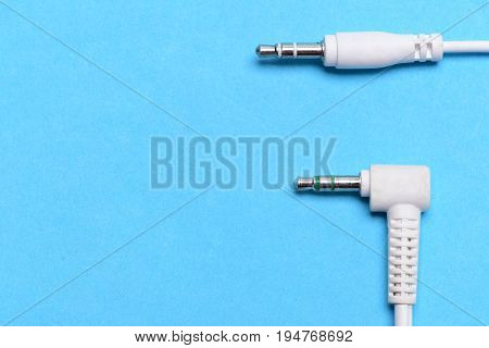 Jack Plug Audio. White Audio Connector.