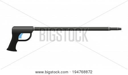 Underwater speargun. Harpoon vector illustration on white background