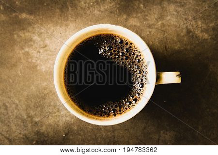 Hot aromatic black coffee for a wonderful breakfast!