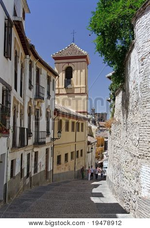 Gade i Granada, Spanien