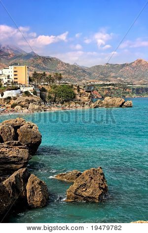 View on Balcony of Europe, Nerja, Spain