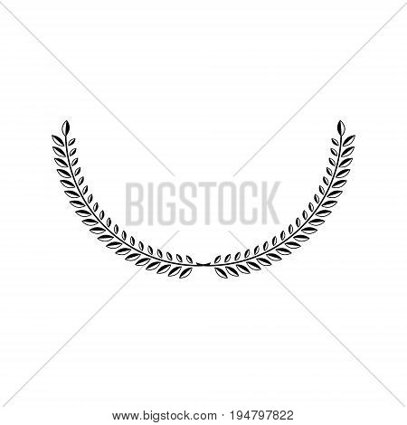Laurel Wreath floral ancient emblem. Heraldic vector design element. Retro style label heraldry logo.