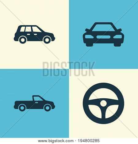 Auto Icons Set. Collection Of Auto, Drive Control, Car And Other Elements. Also Includes Symbols Such As Control, Car, Auto.