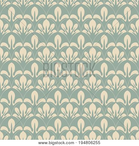 Antique Seamless Background Vintage Crisom Curve Nature Leaf Cross