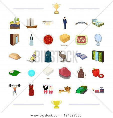 wedding, nature, army and other  icon in cartoon style. carrier, gymnastics, ecology, icons in set collection.