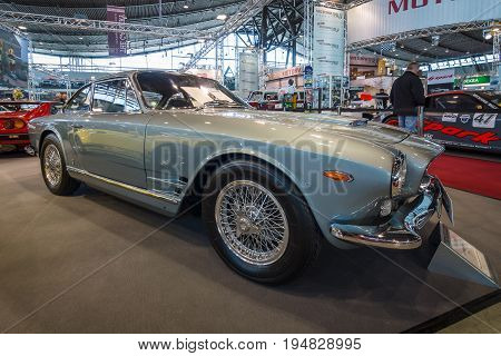 STUTTGART GERMANY - MARCH 17 2016: Grand tourer car Maserati Sebring Series I 1963. Europe's greatest classic car exhibition 