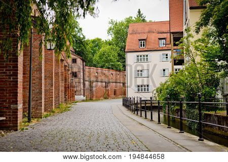 A beautiful place for walking and relaxing in the old town of Memmingen Germany.