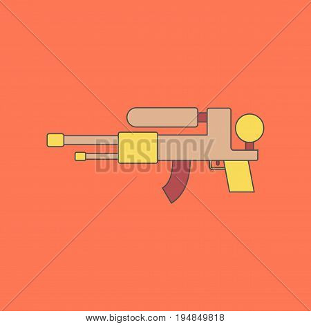 flat icon on stylish background Kids toy water gun