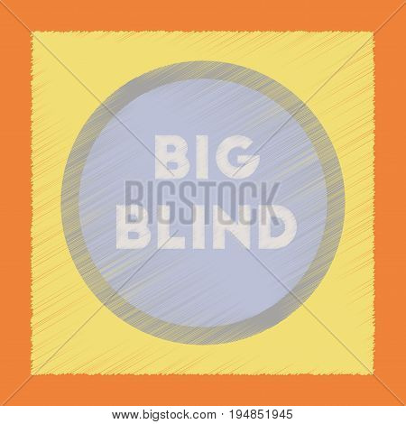 flat shading style icon poker big blind
