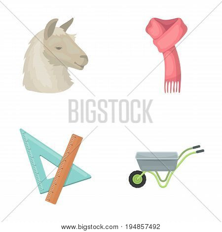 Animal, education and other  icon in cartoon style. clothing, agriculture icons in set collection.