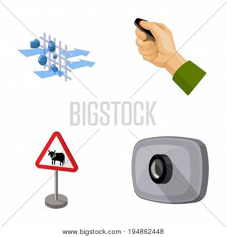 protection, tools, attributes and other  icon in cartoon style.glass, plastic, view, icons in set collection.