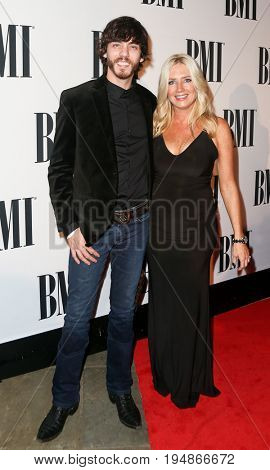 NASHVILLE, TN-NOV 3: Recording artist Chris Janson and wife Kelly Lynn attend the 63rd annual BMI Country awards at BMI on November 3, 2015 in Nashville, Tennessee.