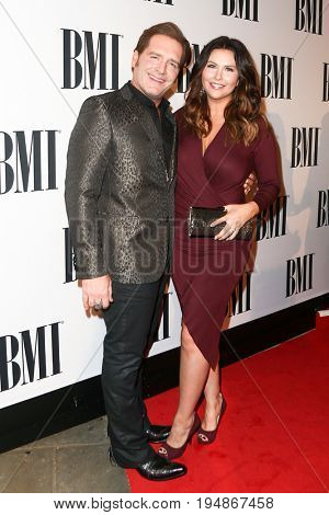 NASHVILLE, TN-NOV 3: Recording artist Jerrod Niemann (L) and wife Morgan Petek attend the 63rd annual BMI Country awards at BMI on November 3, 2015 in Nashville, Tennessee.