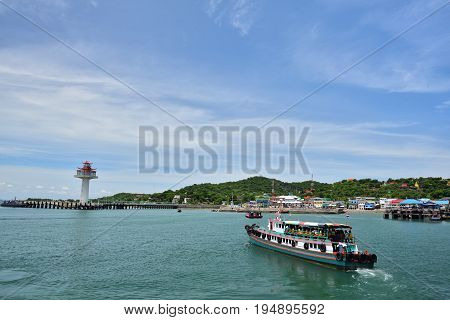 view of Koh Si Chang island in ChonburiThailand