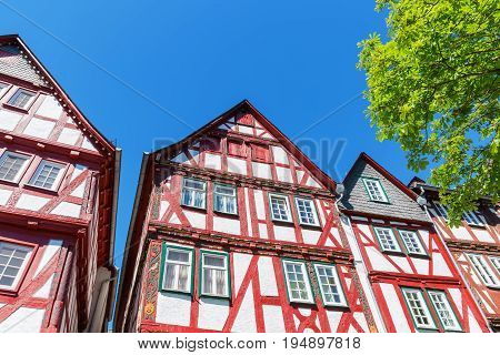 Facades Of Old Buildings In Herborn, Germany