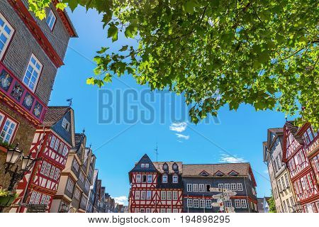 Cityscape At The Market Square In Herborn, Germany