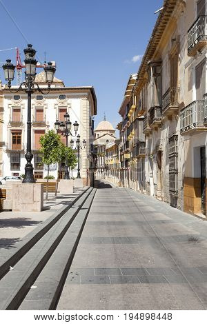 Street in the old town of Lorca. Province of Murcia Spain
