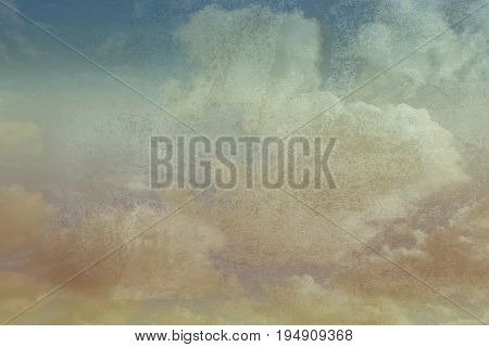 Artistic Soft Cloud And Sky With Abstract Grunge Cement Textured Background