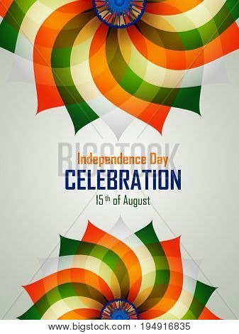 easy to edit vector illustration of Ashoka Chakra on Happy Independence Day of India background