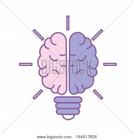 brain bulb to crative ideas solutions vector illustration