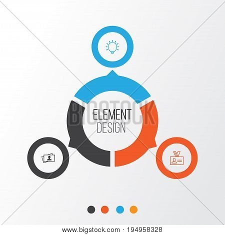 Business Icons Set. Collection Of Great Glimpse, Calling Card, Authentication And Other Elements. Also Includes Symbols Such As Authentication, Trade, Card.