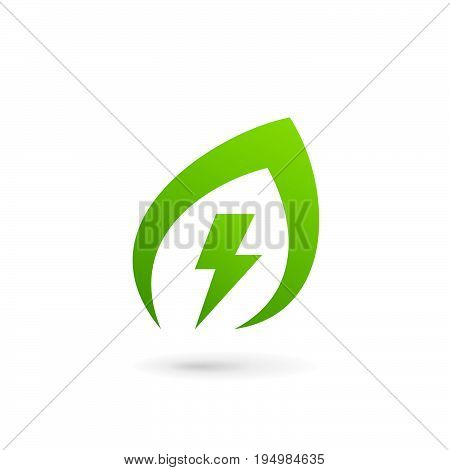 Eco Leaves Power Energy Logo Icon Design Template Elements