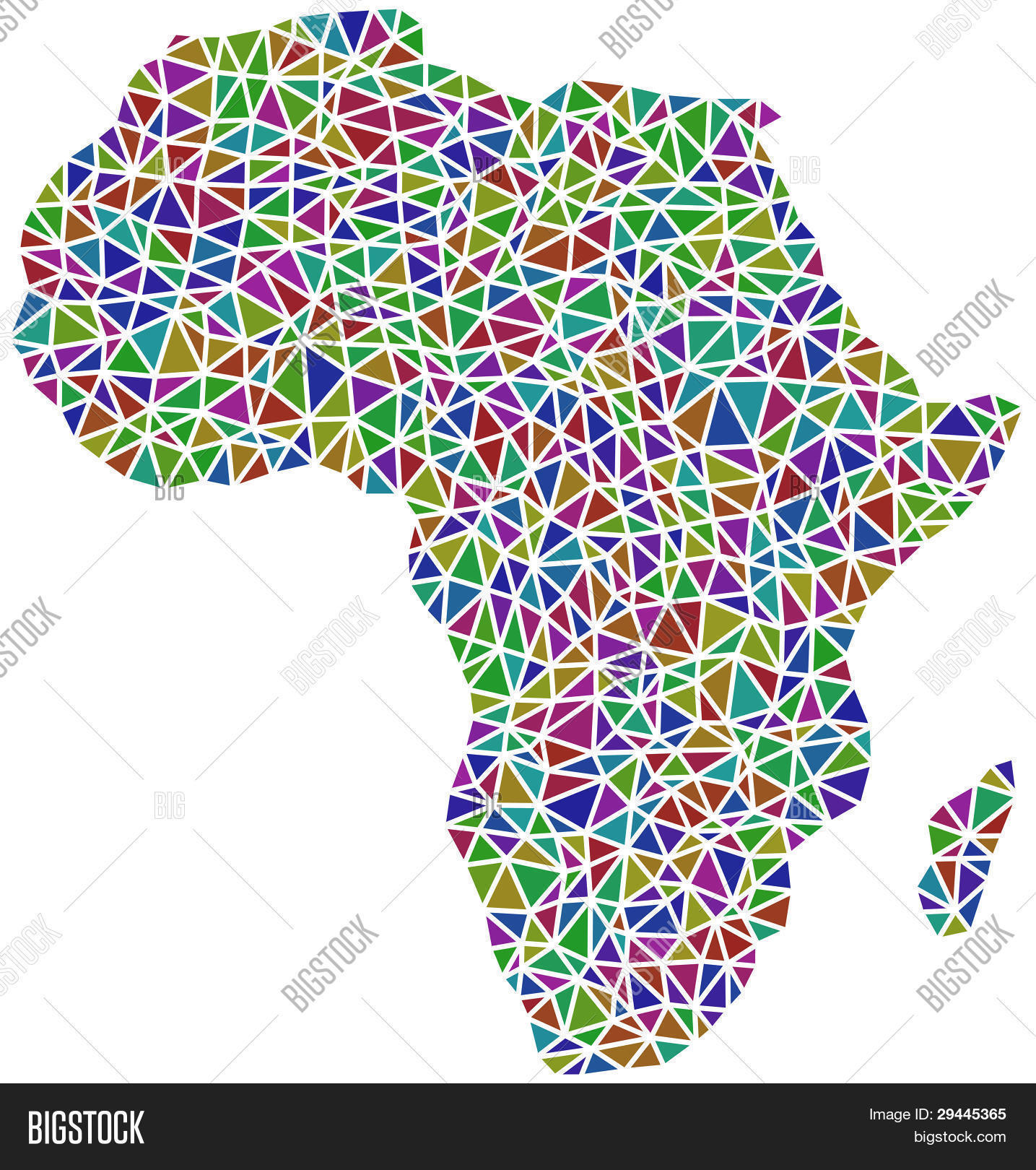 Map Africa Mosaic Vector &amp; Photo (Free Trial) | Bigstock